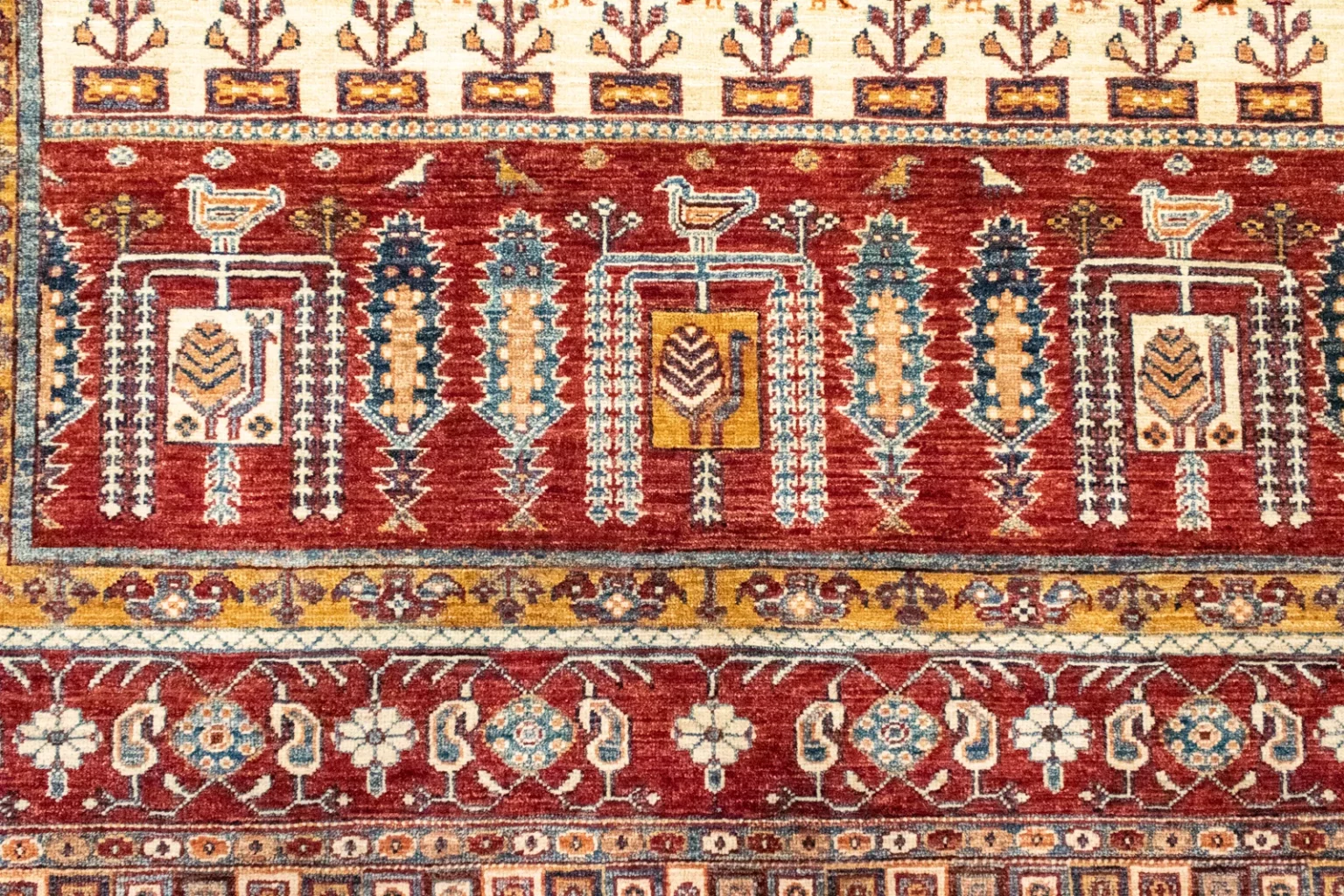 Orientteppich Samarkand 239 x 182 cm Schurwolle handgeknüpft