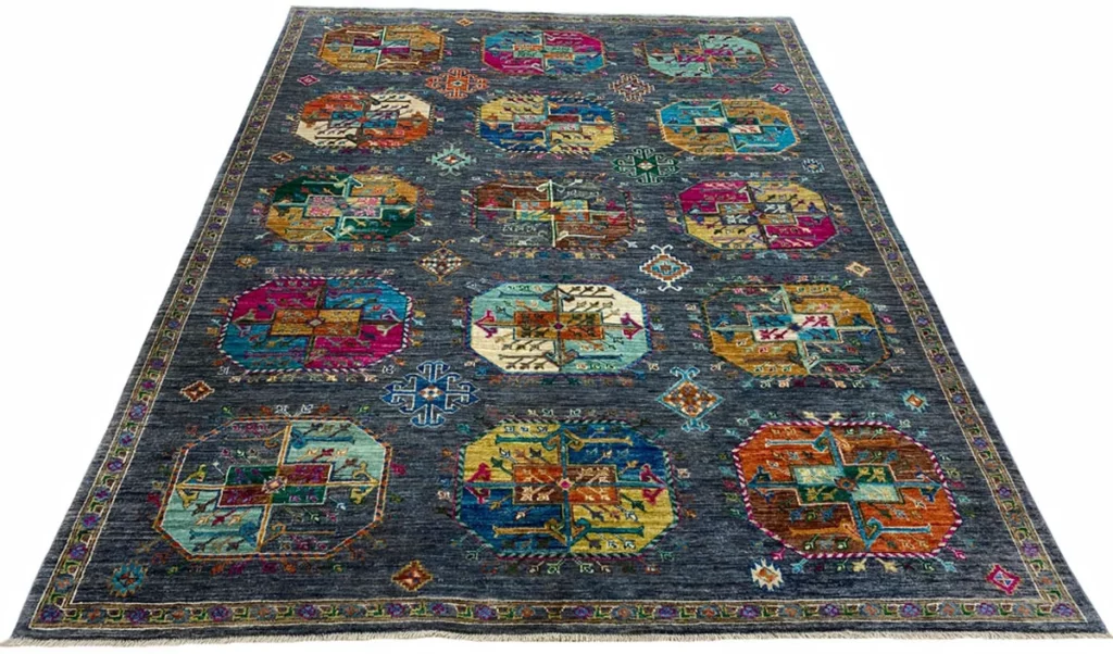 Orientteppich Samarkand 240 x 176 cm Wolle handgeknüpft