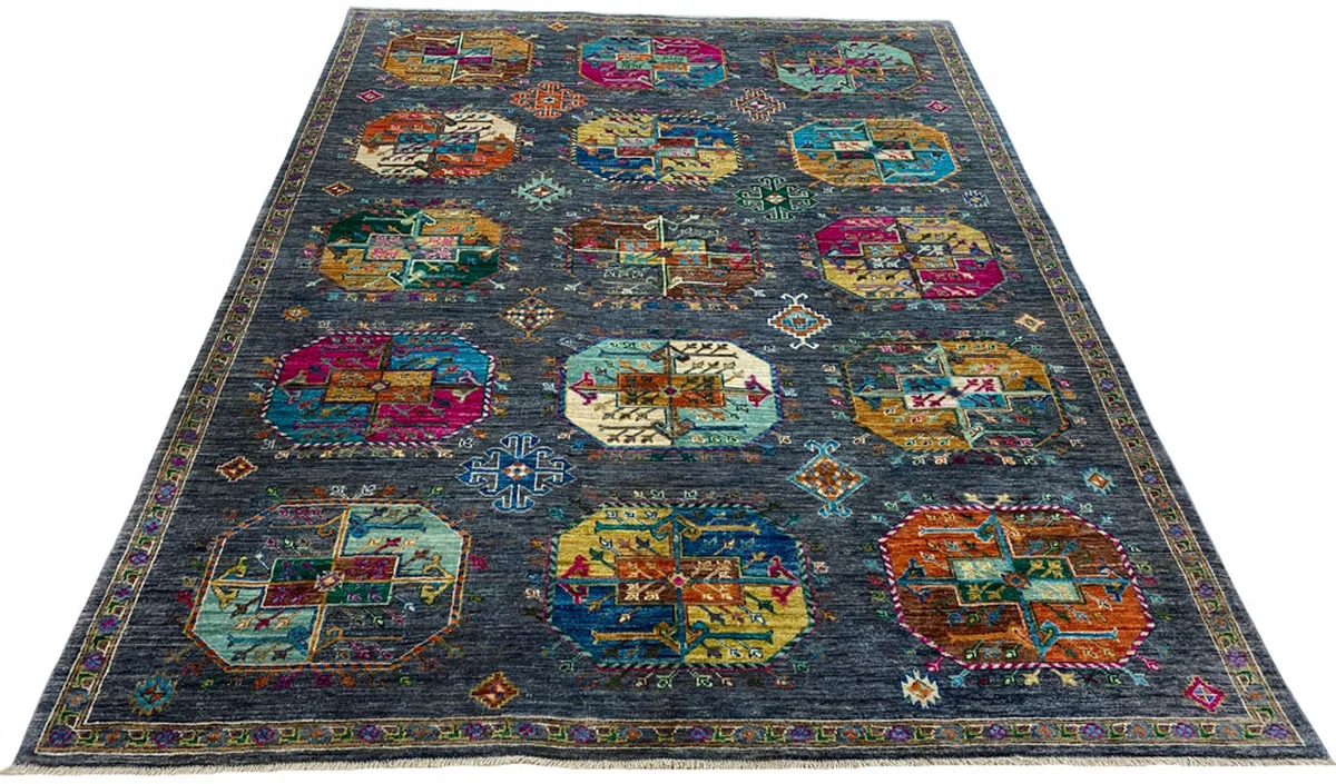 Orientteppich Samarkand 240 x 176 cm Wolle handgeknüpft