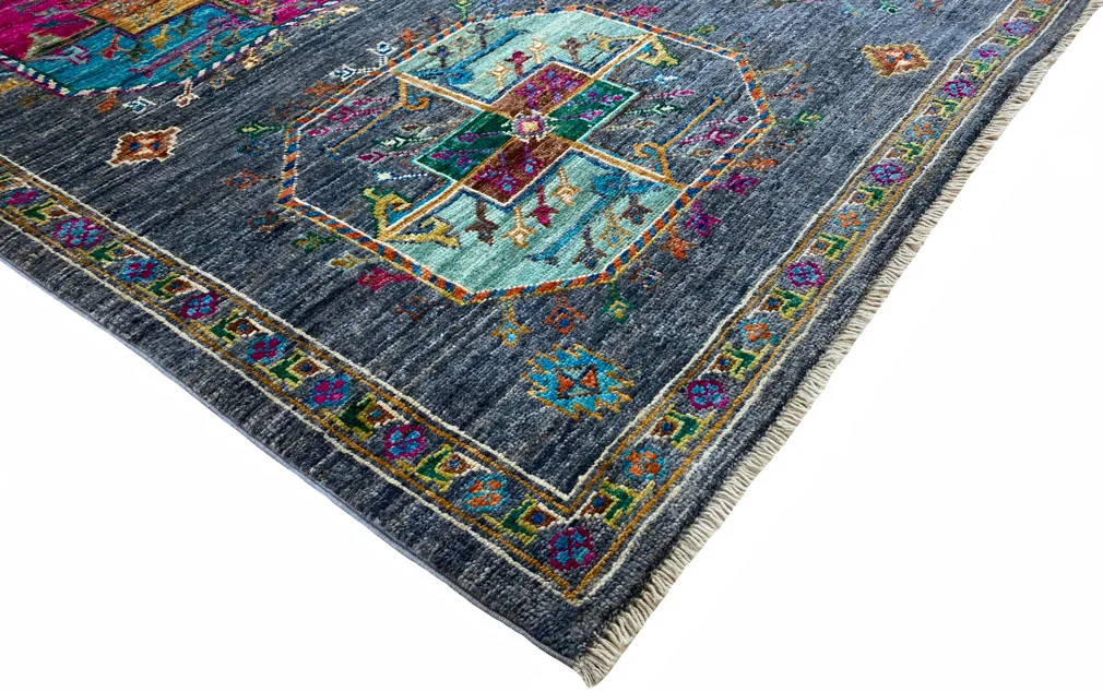 Orientteppich Samarkand 240 x 176 cm Wolle handgeknüpft