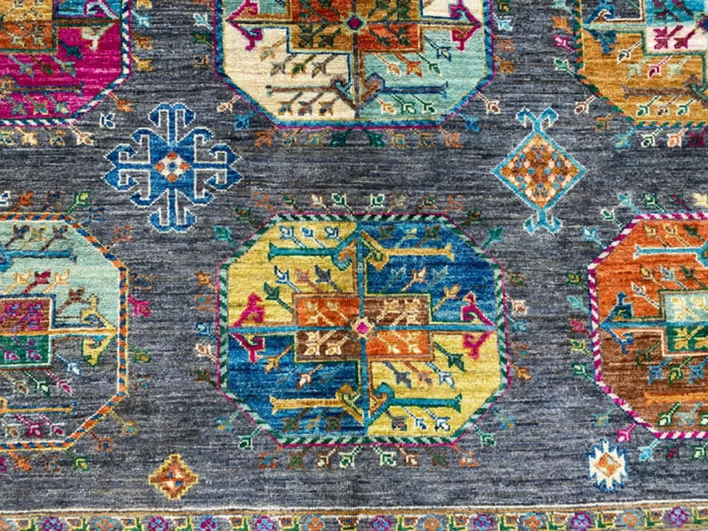 Orientteppich Samarkand 240 x 176 cm Wolle handgeknüpft