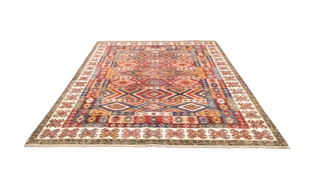 Orientteppich Samarkand 241 x 174 cm Schurwolle handgeknüpft