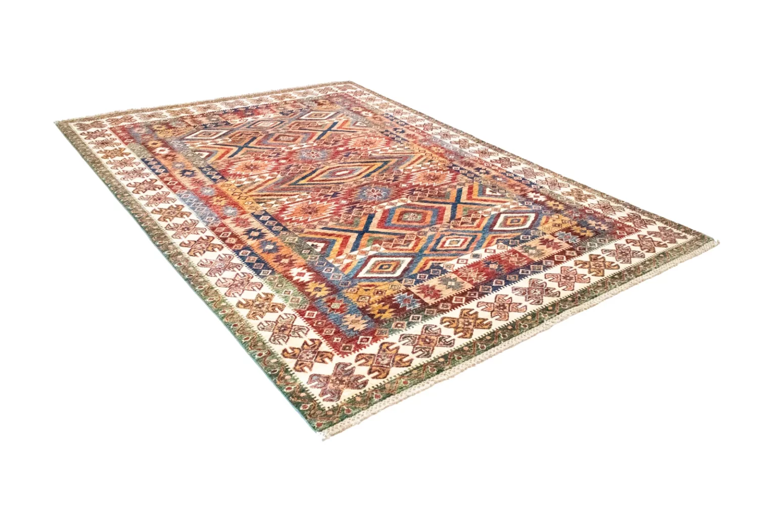 Orientteppich Samarkand 241 x 174 cm Schurwolle handgeknüpft