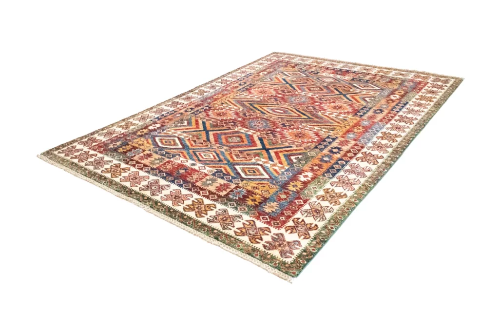 Orientteppich Samarkand 241 x 174 cm Schurwolle handgeknüpft