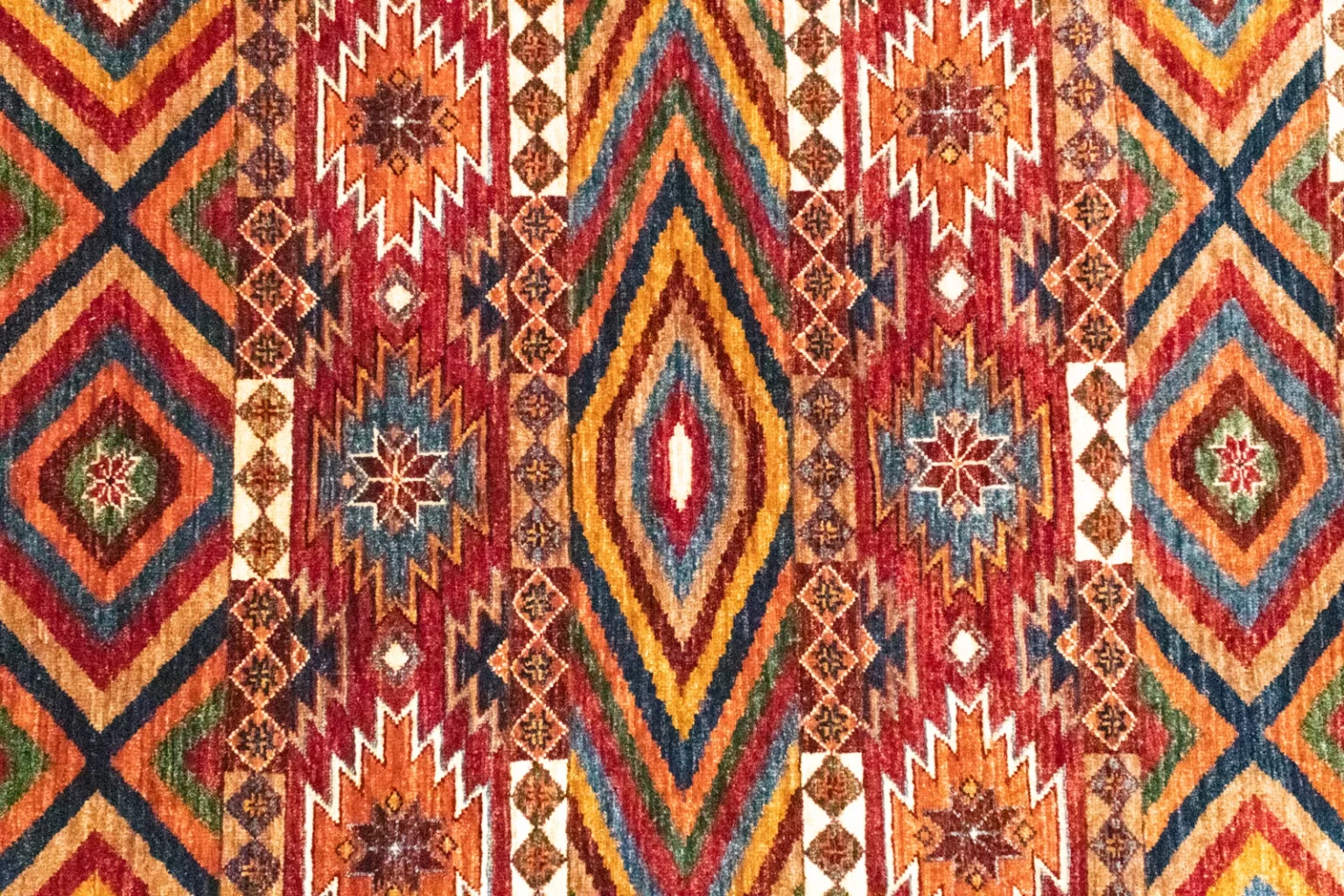 Orientteppich Samarkand 241 x 174 cm Schurwolle handgeknüpft