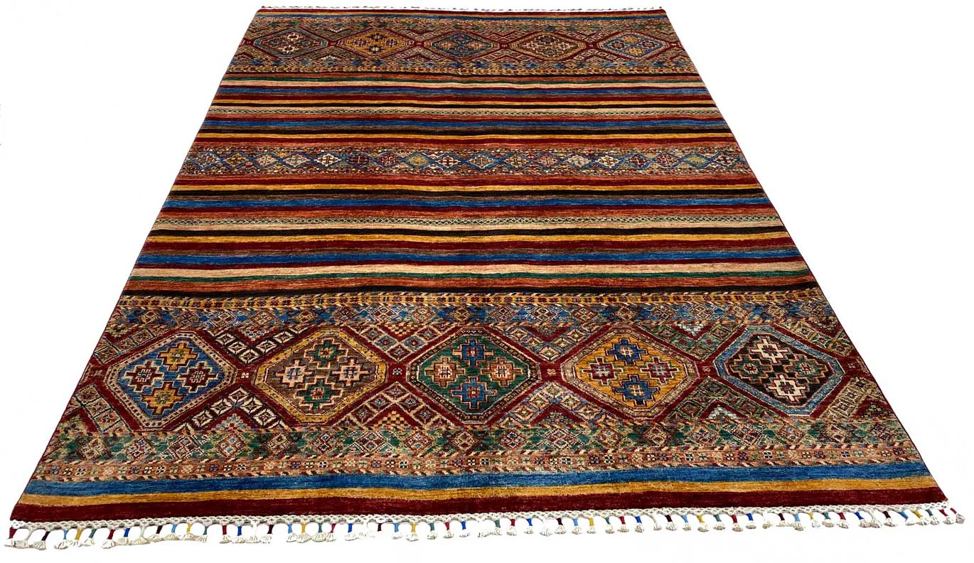 Orientteppich Samarkand 243 x 174 cm Schurwolle handgeknüpft