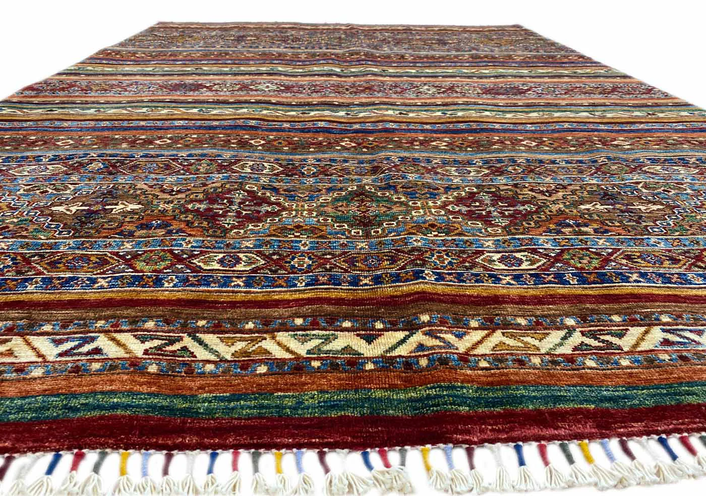 Orientteppich Samarkand 244 x 172 cm Schurwolle handgeknüpft