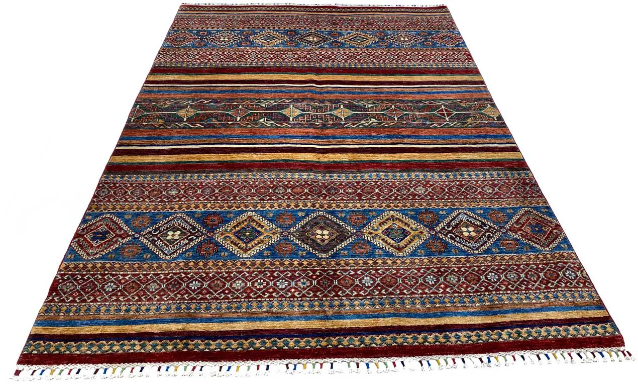 Orientteppich Samarkand 246 x 171 cm Schurwolle handgeknüpft