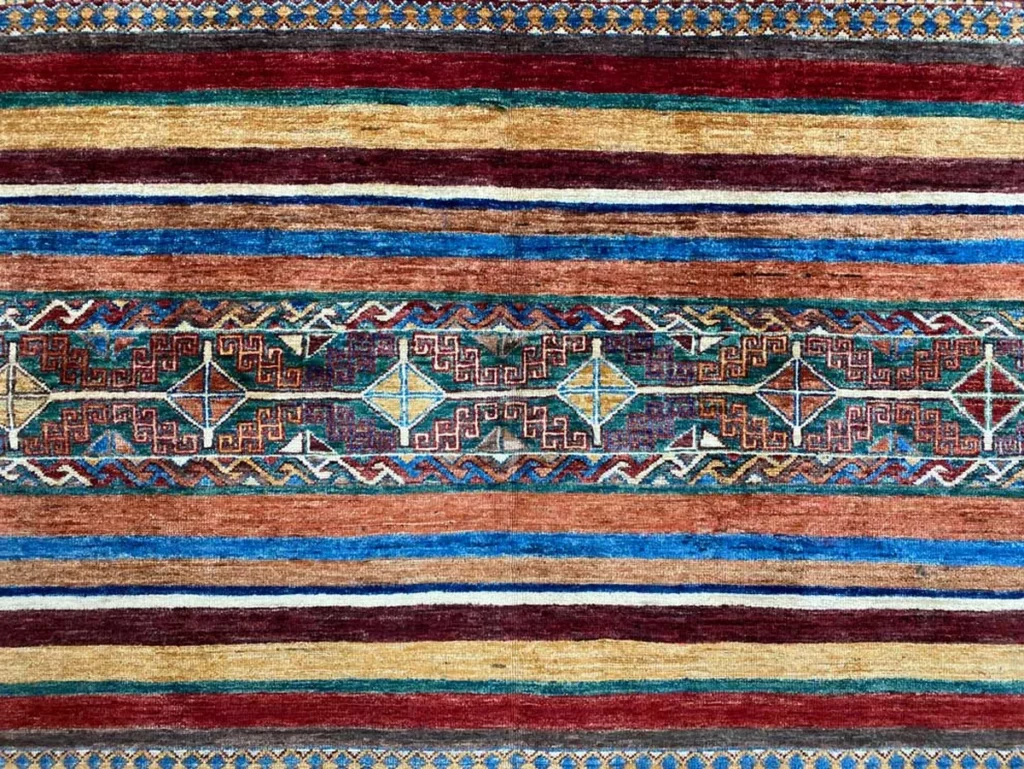 Orientteppich Samarkand 246 x 171 cm Schurwolle handgeknüpft