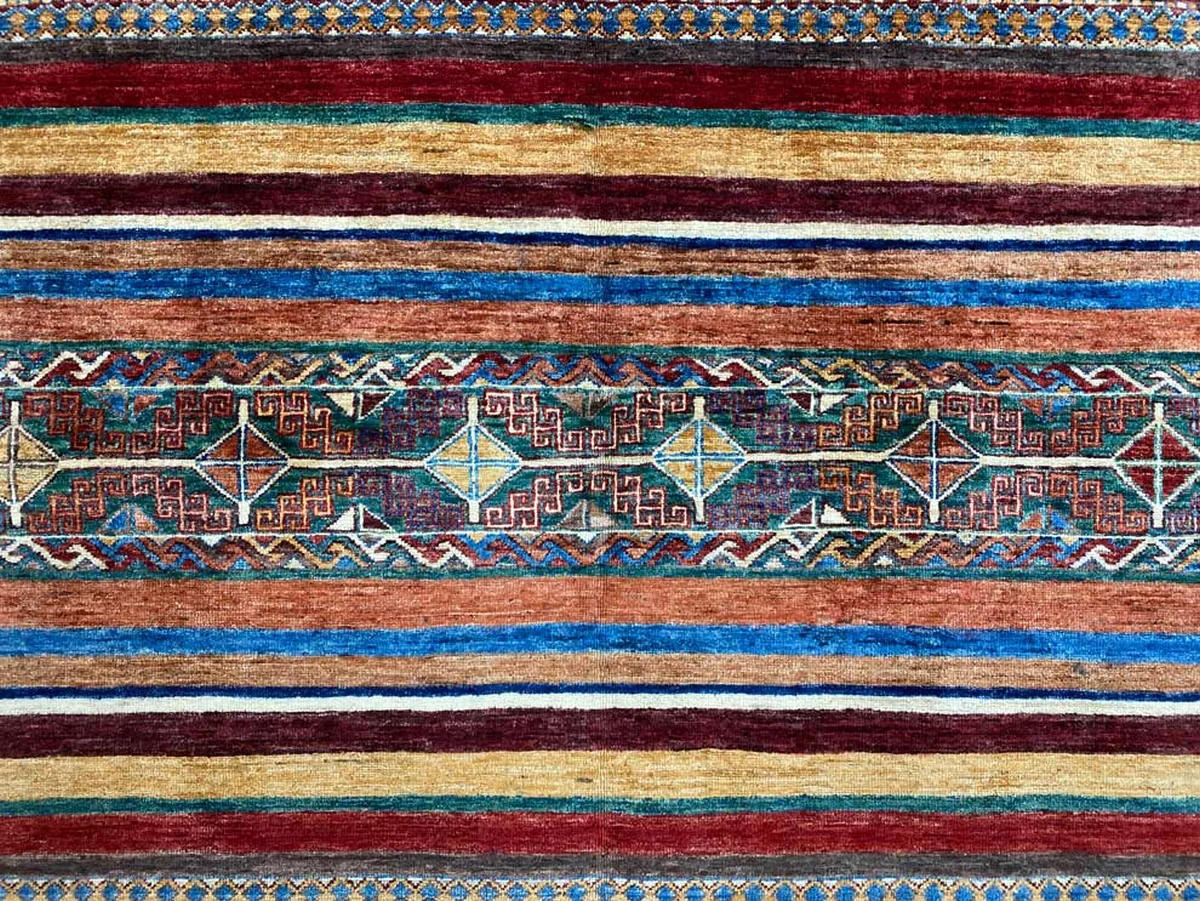 Orientteppich Samarkand 246 x 171 cm Schurwolle handgeknüpft