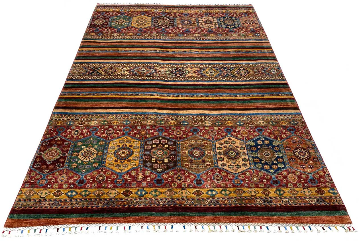 Orientteppich Samarkand 247 x 168 cm Schurwolle handgeknüpft