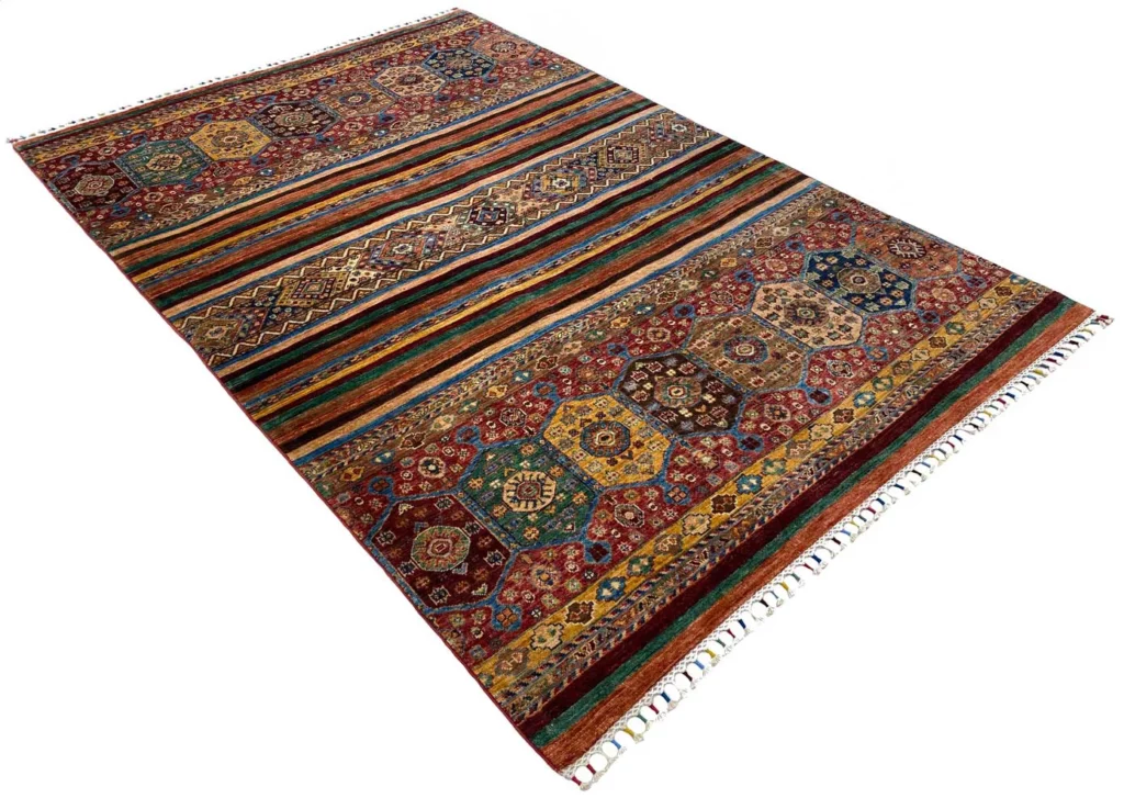 Orientteppich Samarkand 247 x 168 cm Schurwolle handgeknüpft