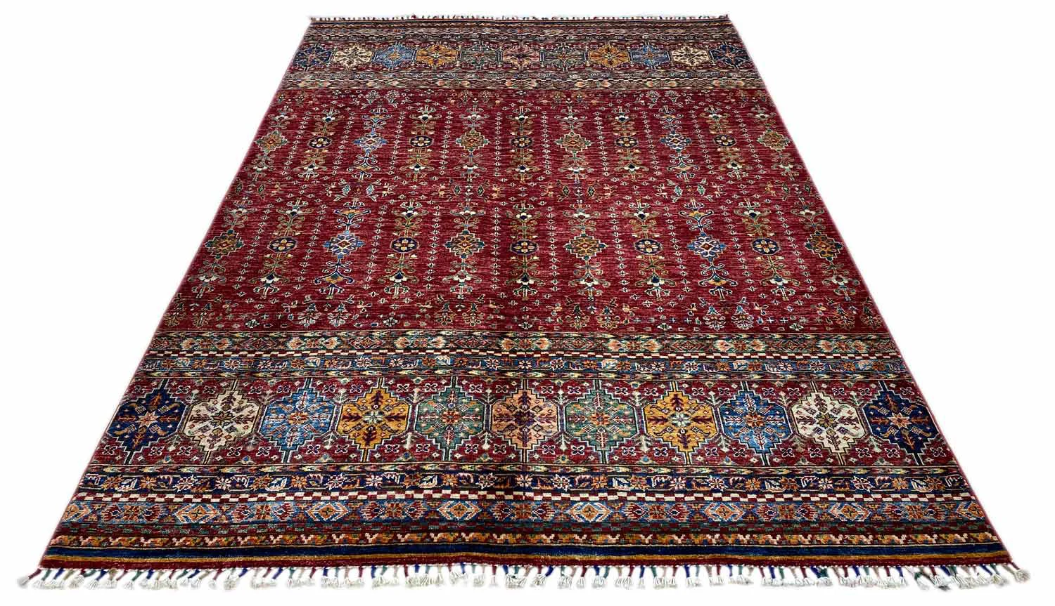 Orientteppich Samarkand 248 x 173 cm Schurwolle handgeknüpft