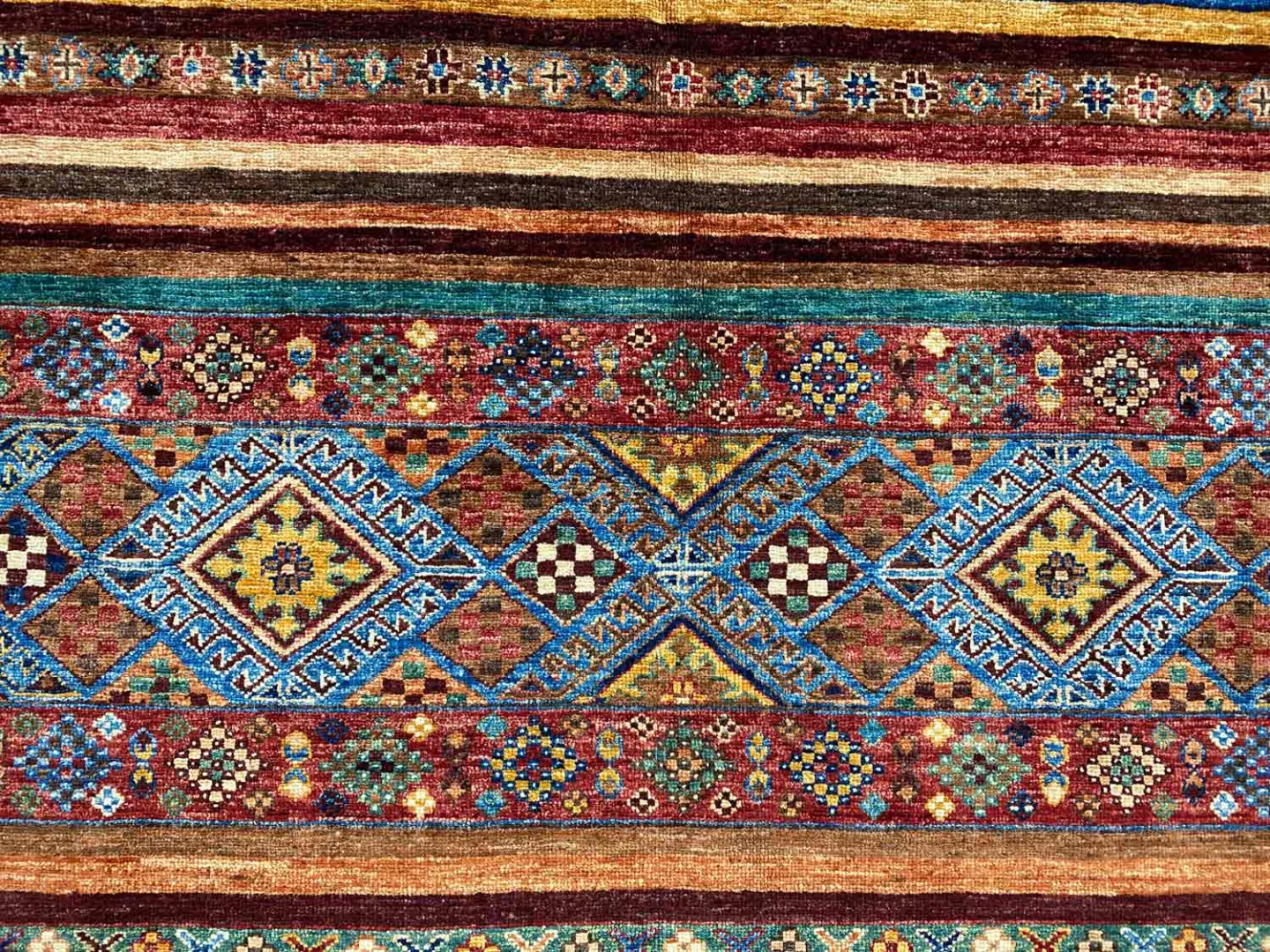 Orientteppich Samarkand 248 x 182 cm Schurwolle handgeknüpft