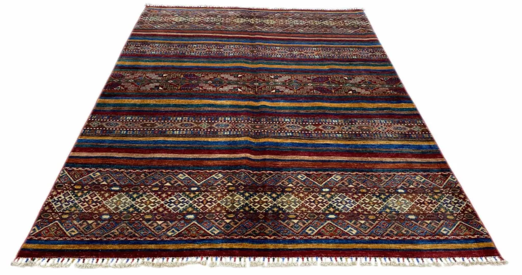 Orientteppich Samarkand 249 x 183 cm Schurwolle handgeknüpft