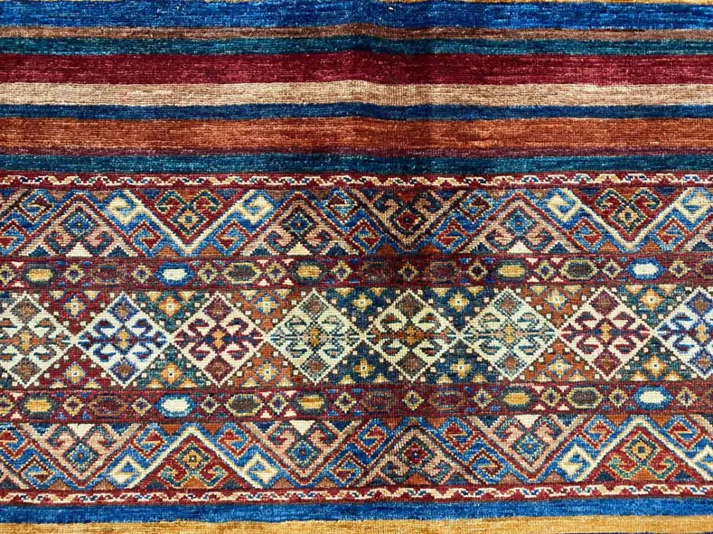 Orientteppich Samarkand 249 x 183 cm Schurwolle handgeknüpft