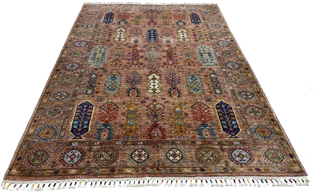 Orientteppich Samarkand 249 x 174 cm Schurwolle handgeknüpft