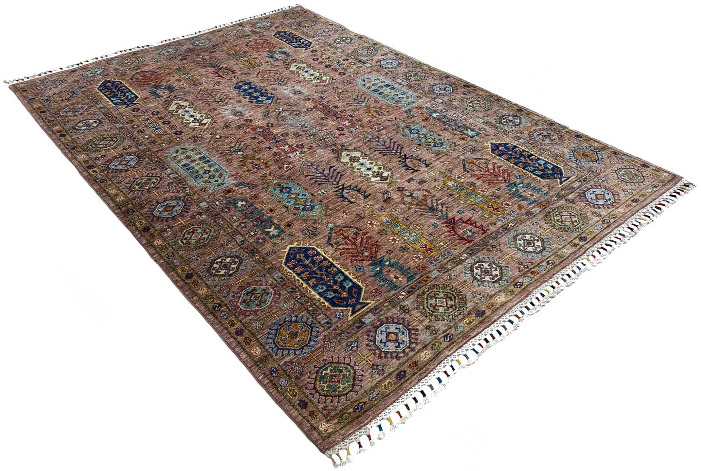 Orientteppich Samarkand 249 x 174 cm Schurwolle handgeknüpft