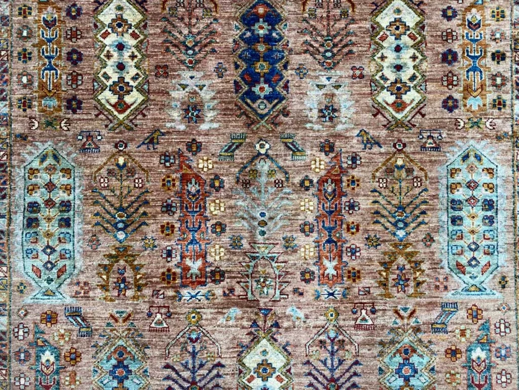 Orientteppich Samarkand 249 x 174 cm Schurwolle handgeknüpft