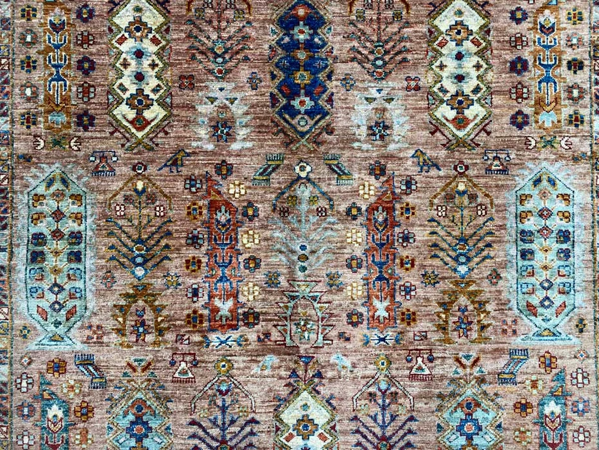 Orientteppich Samarkand 249 x 174 cm Schurwolle handgeknüpft