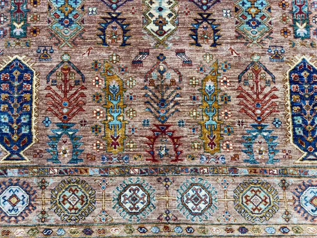 Orientteppich Samarkand 249 x 174 cm Schurwolle handgeknüpft