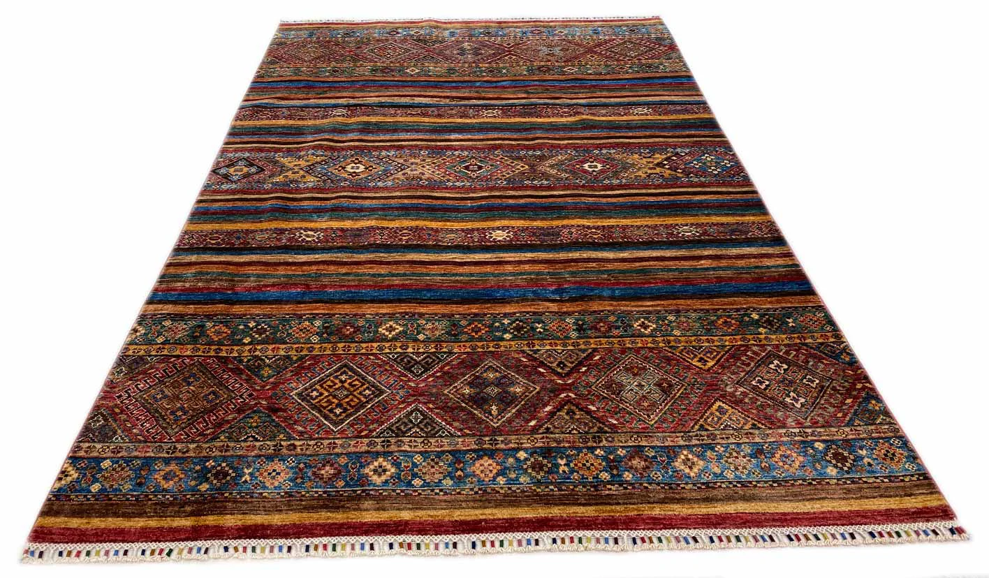 Orientteppich Samarkand 278 x 183 cm Schurwolle handgeknüpft