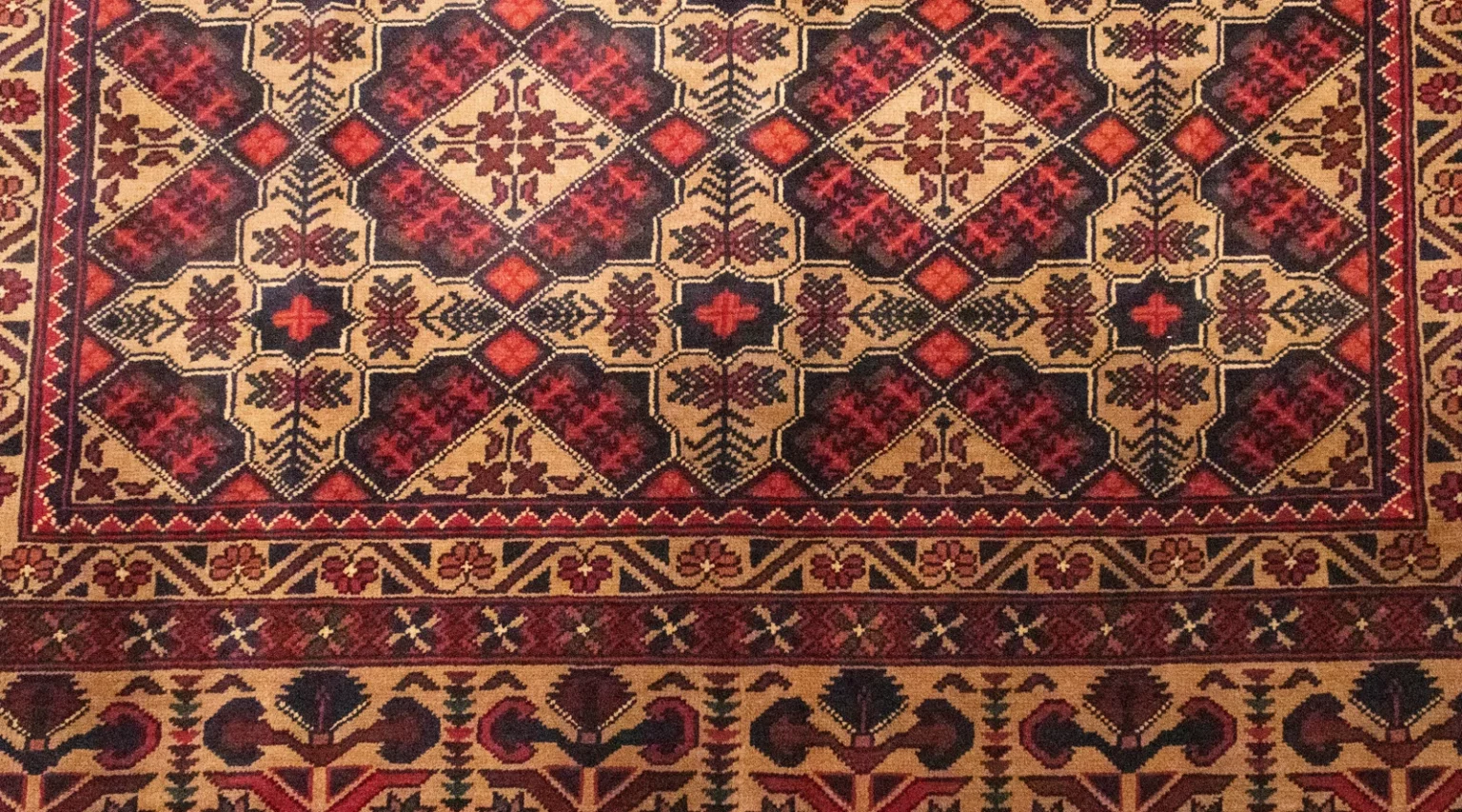 Orientteppich Samarkand 283 x 199 cm Wolle handgeknüpft