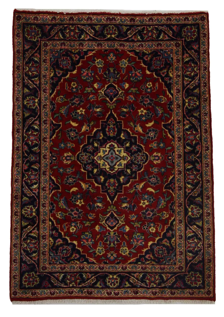 Perserteppich Keshan 140 x 100 cm Schafwolle handgeknüpft