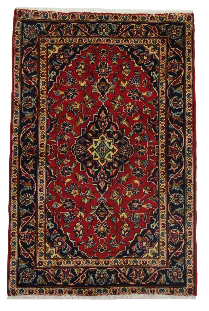 Perserteppich Keshan 152 x 100 cm Schafwolle handgeknüpft