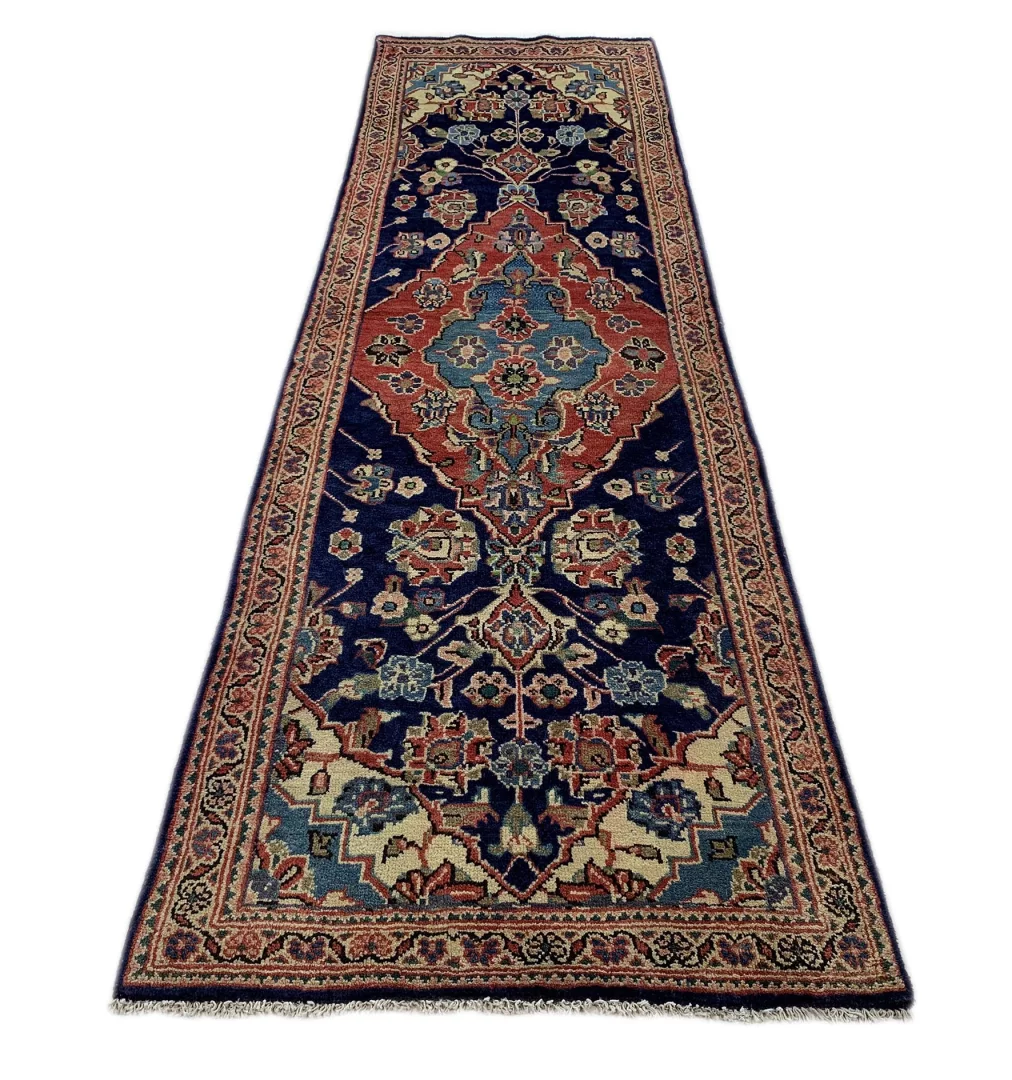 hamadan-teppich-318-x-95-cm-ca-100000-350000-knoten-m-1-1 Perserteppich Hamadan 318 x 95 cm Wolle handgeknüpft
