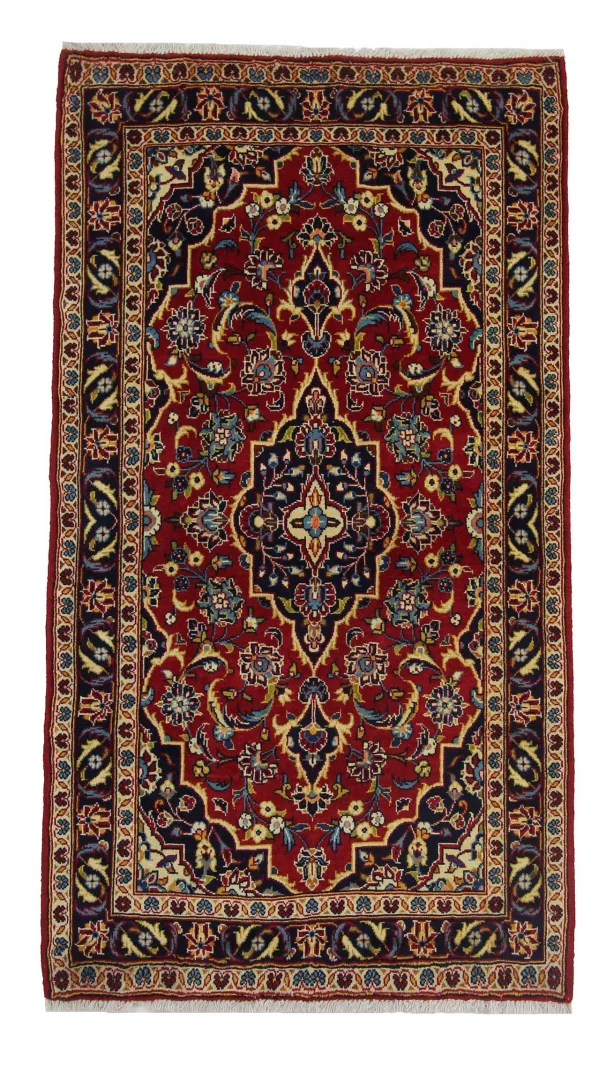 Perserteppich Keshan 173 x 95 cm Schafwolle handgeknüpft