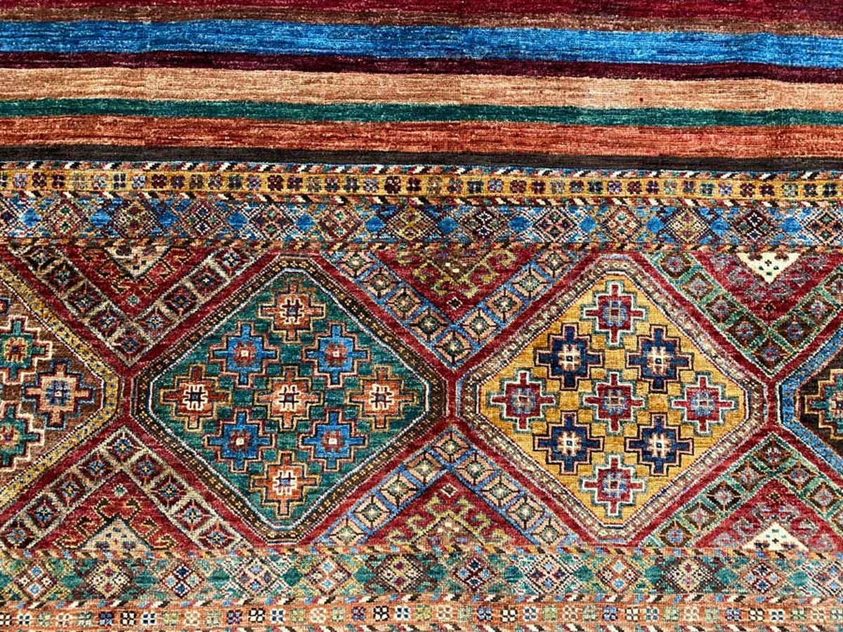 Orientteppich Samarkand 306 x 246 cm Schurwolle handgeknüpft