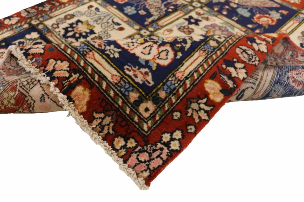 eleganter-bakhtiar-teppich-132-x-97-cm-gartenmuster-hohe-knotendichte-1-1 Perserteppich Bakhtiar 132 x 97 cm Schafwolle handgeknüpft