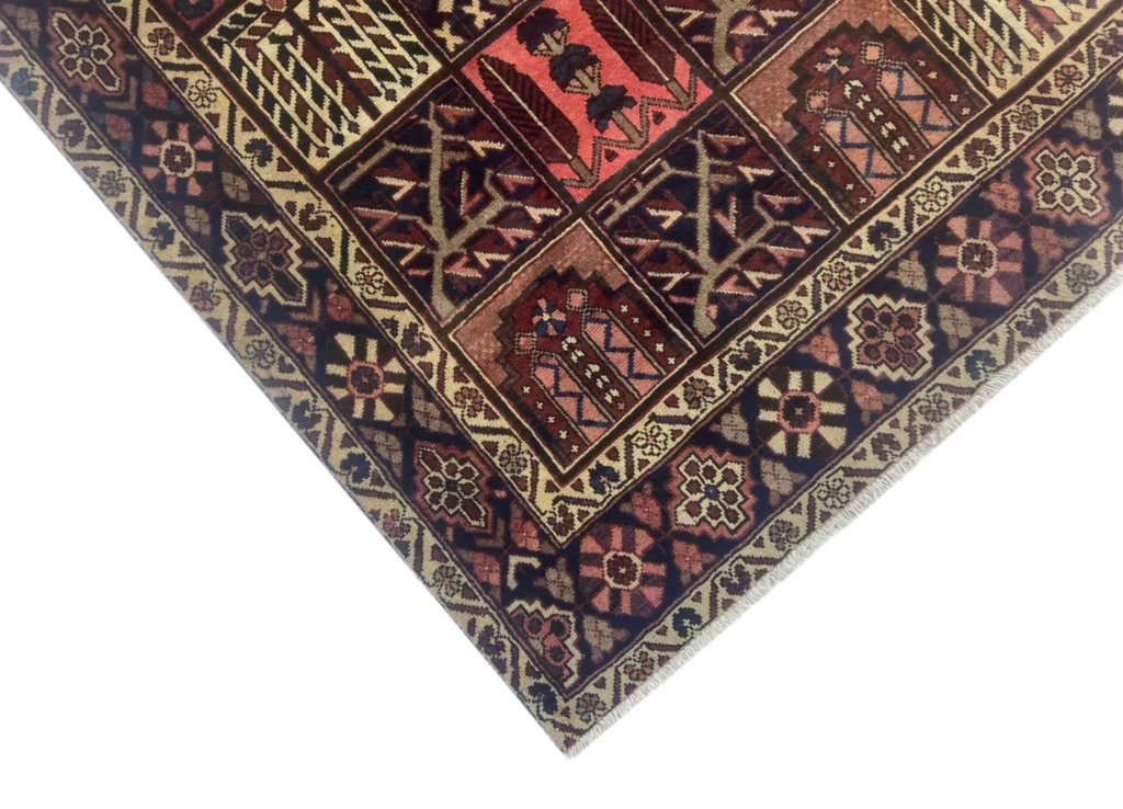 bakhtiar-teppich-315-x-210-cm-kheshti-gartenmuster-in-rot-braun-und-creme-1-3 Perserteppich Bakhtiar 315 x 210 cm Wolle handgeknüpft