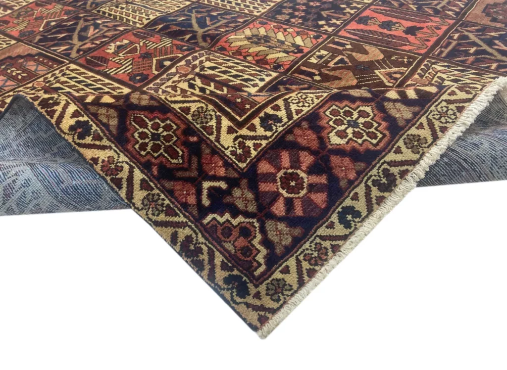 bakhtiar-teppich-315-x-210-cm-kheshti-gartenmuster-in-rot-braun-und-creme-1-4 Perserteppich Bakhtiar 315 x 210 cm Wolle handgeknüpft