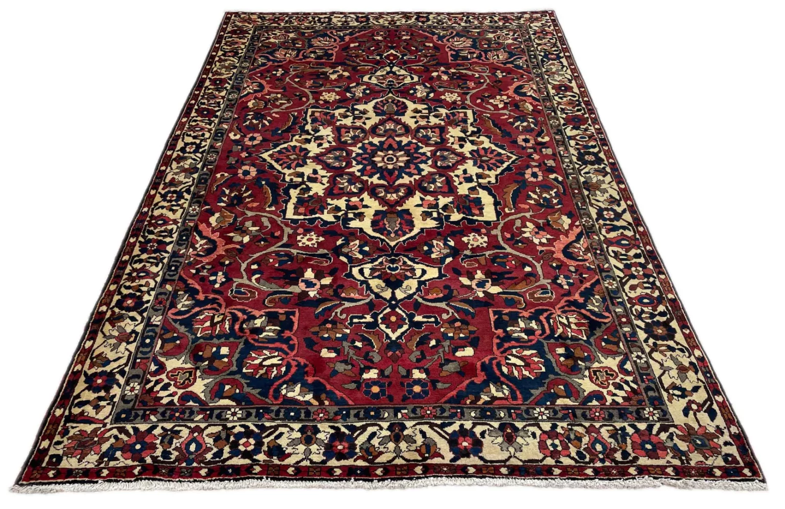 bakhtiar-teppich-318-x-218-cm-kheshti-gartenmuster-in-rot-braun-und-creme-1-1 Perserteppich Bakhtiar 318 x 218 cm Wolle handgeknüpft
