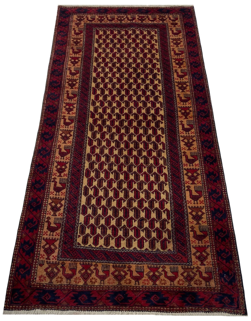 Perserteppich Belutsch 176 x 82 cm Wolle handgeknüpft