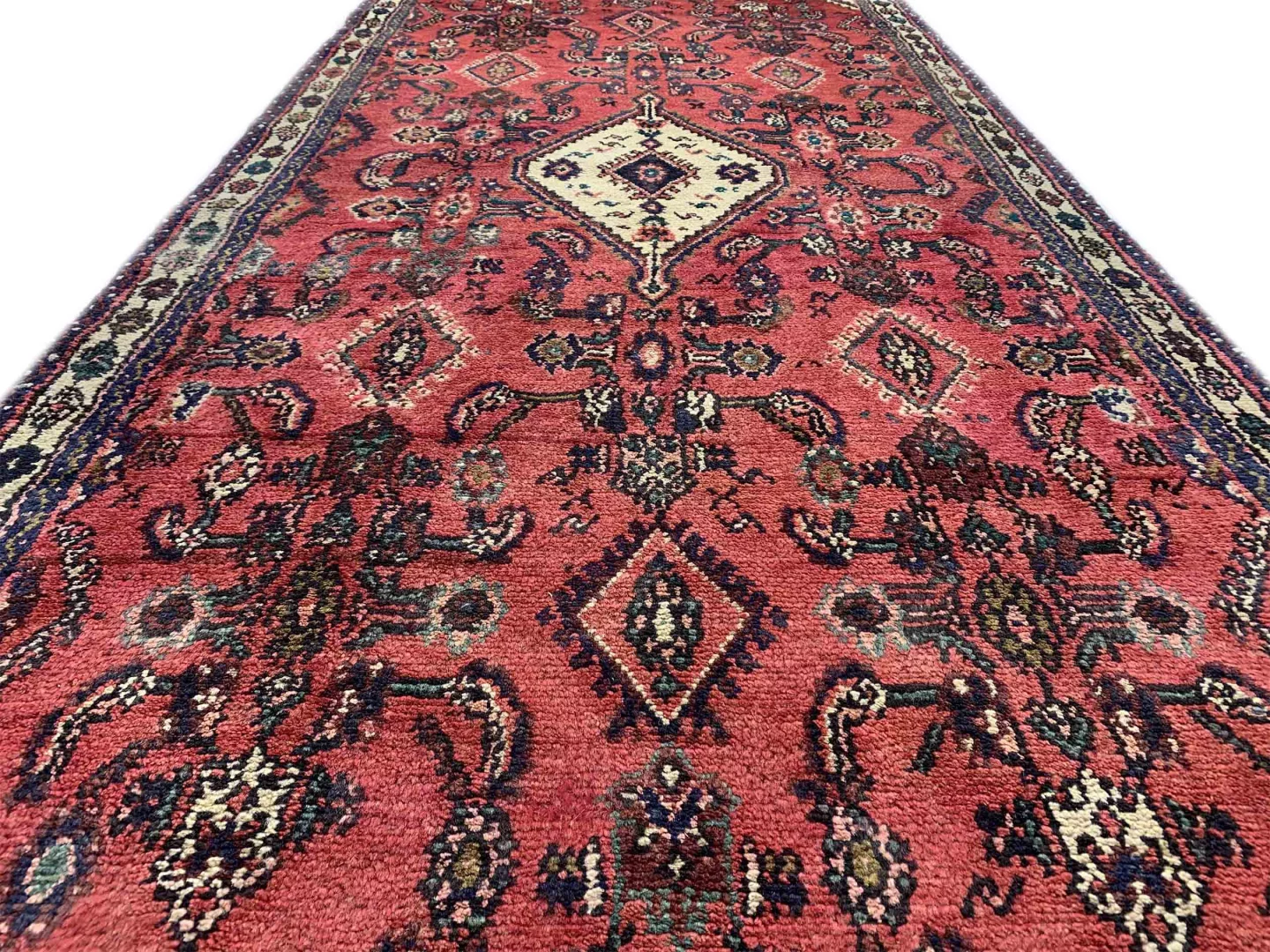 Perserteppich Hamadan 303 x 103 cm Wolle handgeknüpft