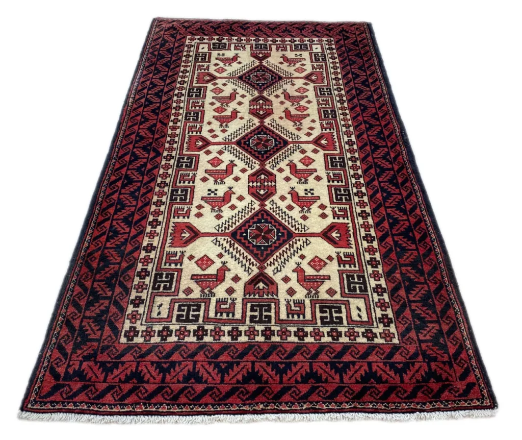 Perserteppich Balutsch 182 x 100 cm Wolle handgeknüpft