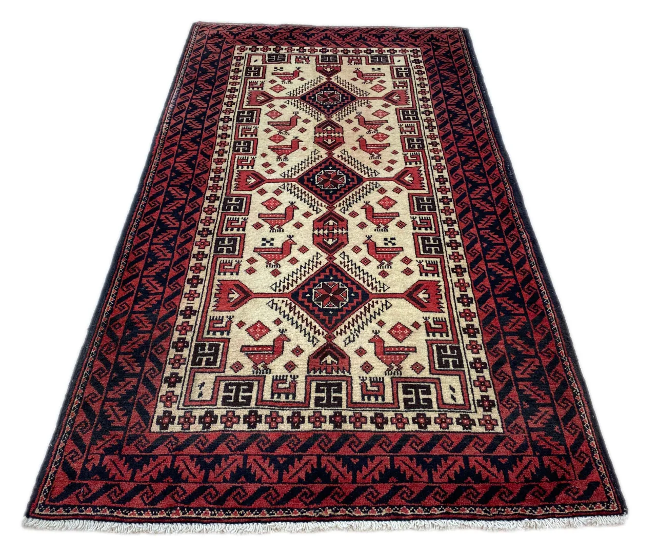 Perserteppich Balutsch 182 x 100 cm Wolle handgeknüpft