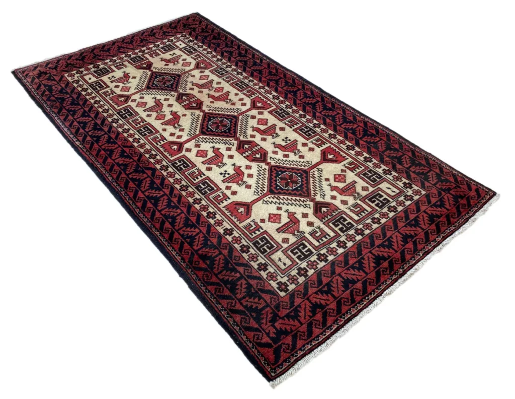 Perserteppich Balutsch 182 x 100 cm Wolle handgeknüpft