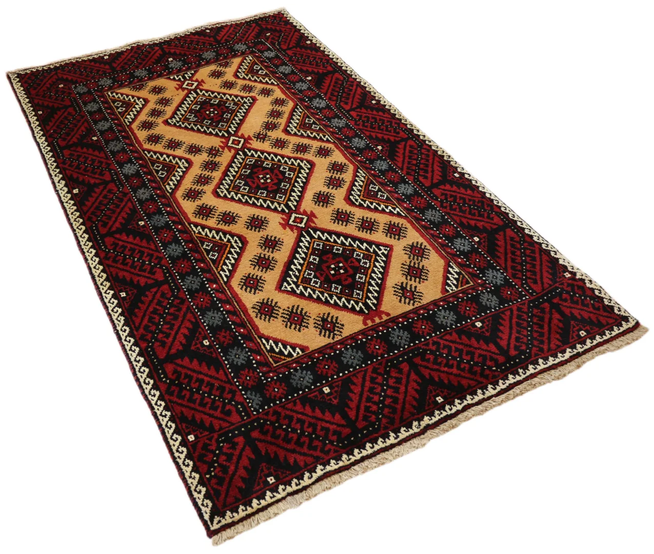 Orientteppich Balutsch 188 x 110 cm Wolle handgeknüpft