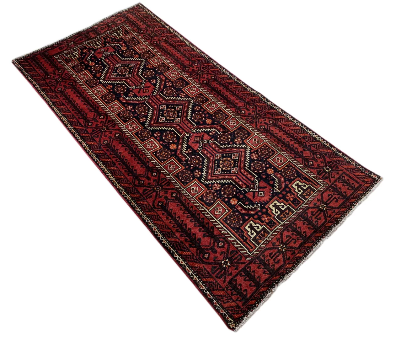 Orientteppich Balutsch 196 x 96 cm Wolle handgeknüpft