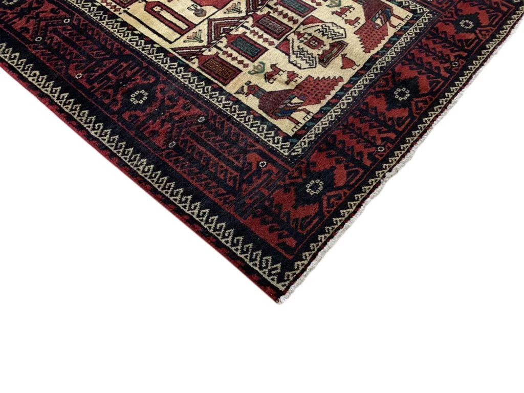 Perserteppich Balutsch 200 x 101 cm Wolle handgeknüpft