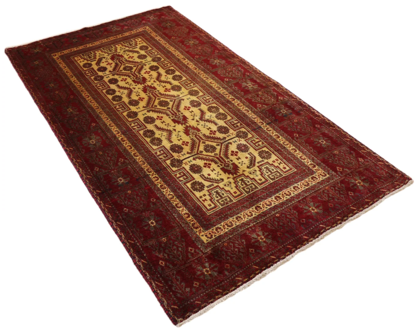 Orientteppich Balutsch 203 x 108 cm Wolle handgeknüpft