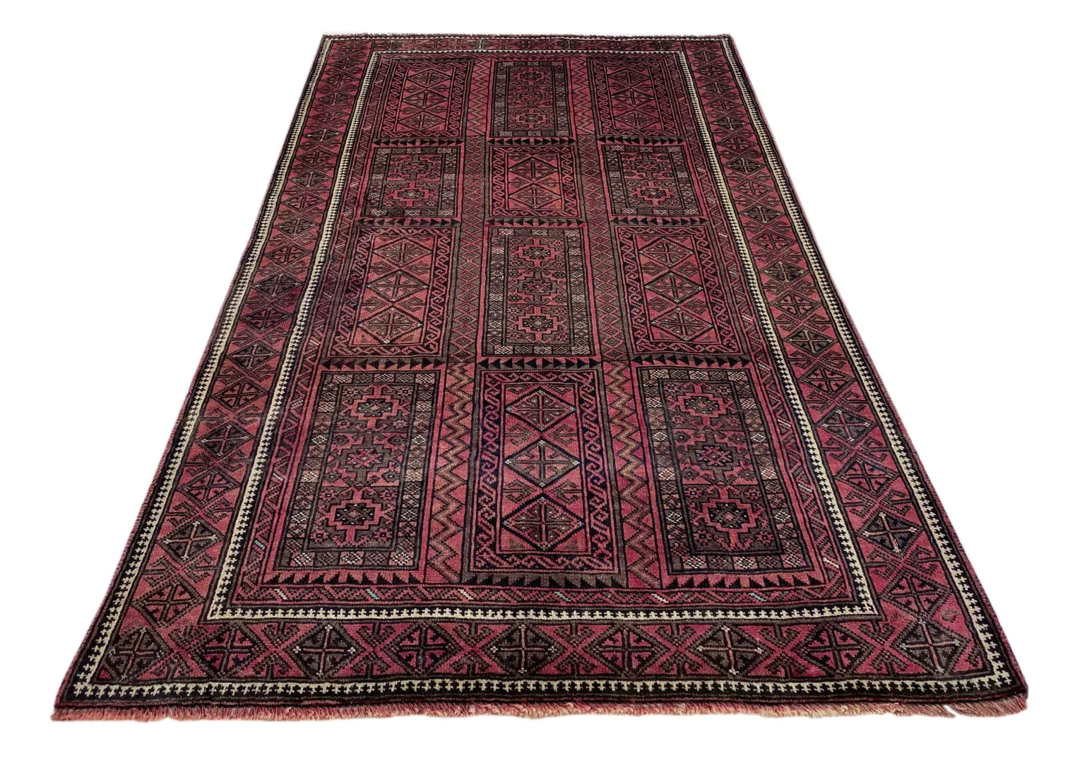 Orientteppich Belutsch 203 x 120 cm Wolle handgeknüpft