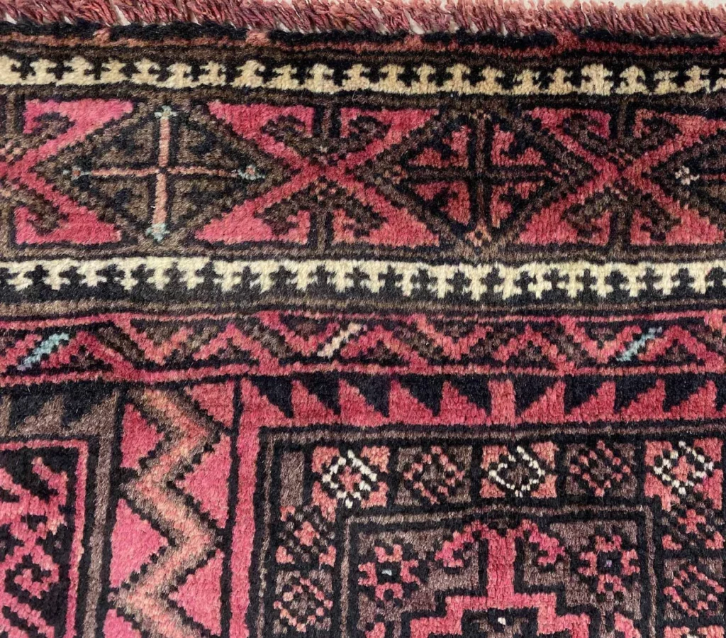Orientteppich Belutsch 203 x 120 cm Wolle handgeknüpft
