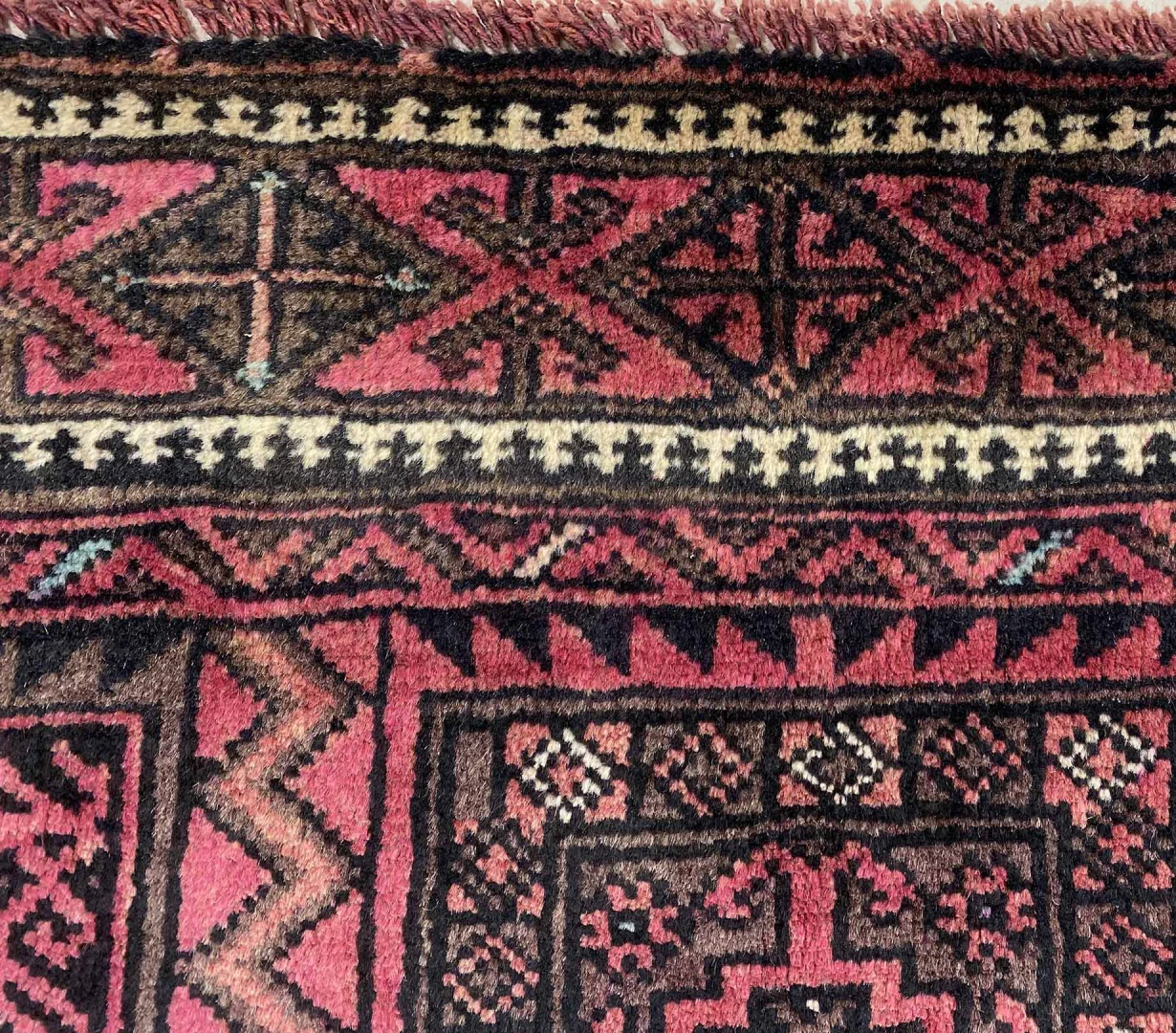 Orientteppich Belutsch 203 x 120 cm Wolle handgeknüpft