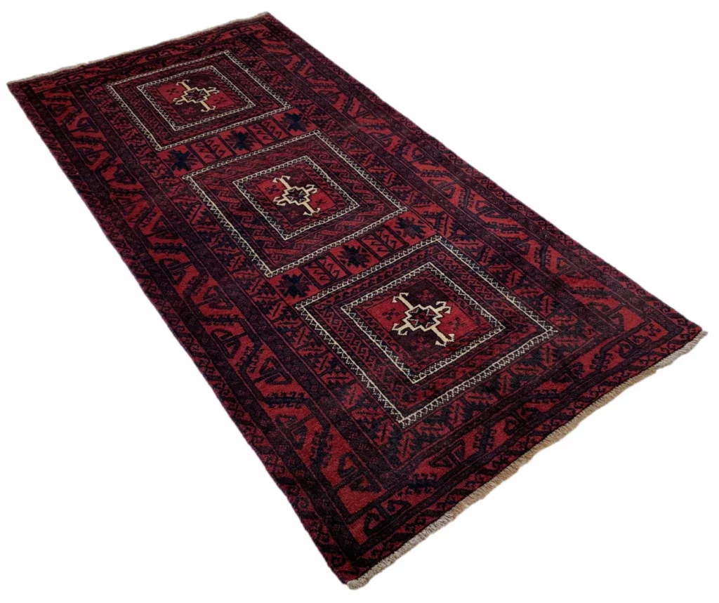 balutsch-perserteppich-210-x-106-cm-120000-250000-knoten-m-1-2 Orientteppich Balutsch 210 x 106 cm Wolle handgeknüpft