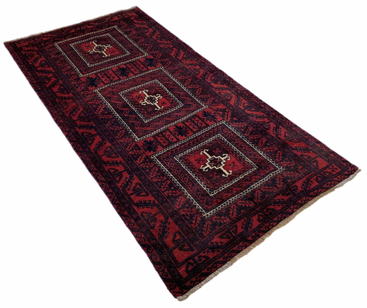 balutsch-perserteppich-210-x-106-cm-120000-250000-knoten-m-1-2 Orientteppich Balutsch 210 x 106 cm Wolle handgeknüpft